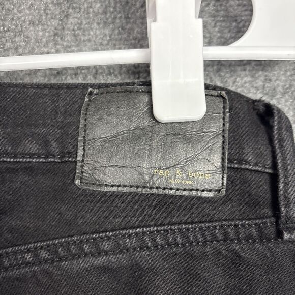 Rag & Bone Alex Straight Jeans Womens Size 26 black Button fly - Picture 5 of 12